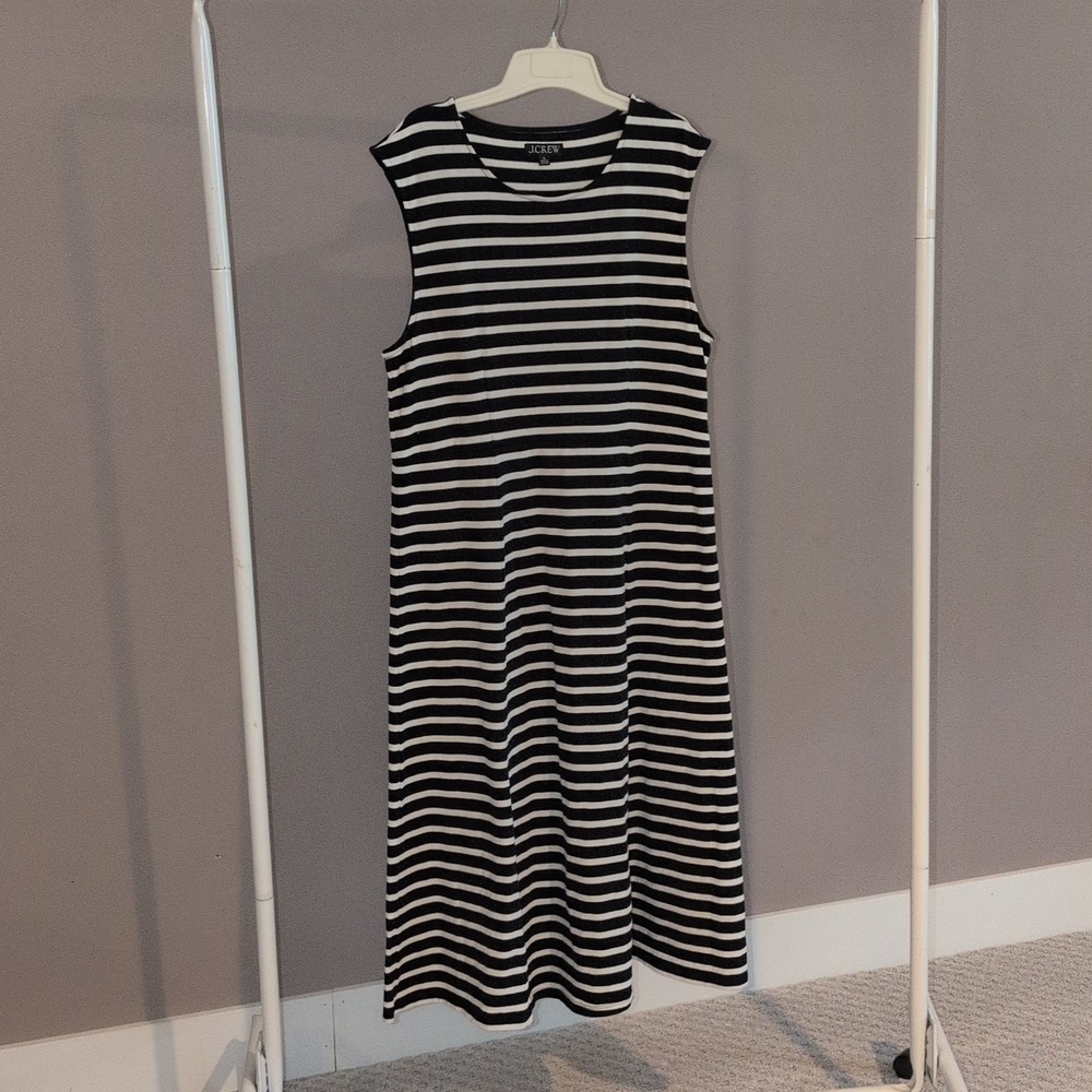 J.Crew Striped Cotton Maxi Dress